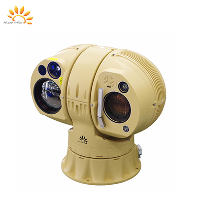 Câmera PTZ térmica 640 x 512 com precisão de posicionamento GPS de 10 metros para vigilância